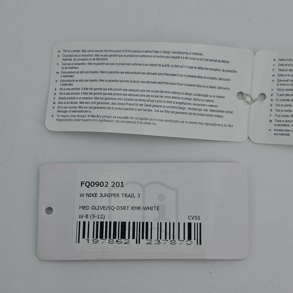 NEW Nike Womens 8 Juniper Trail 3 Running Shoe Olive Green - Picture 12 of 12